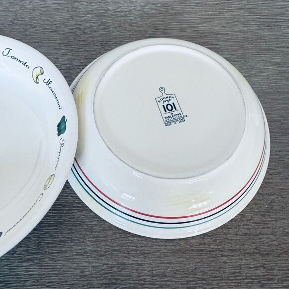 Pasta Dishes Ravioli Penne Graphic Plates Set - Picture 3 of 3